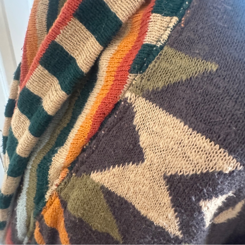 FAHERTY B. Yellowtail Paloma Duster Cardigan Valley Multi Eagle Peak Green Large - Picture 8 of 11